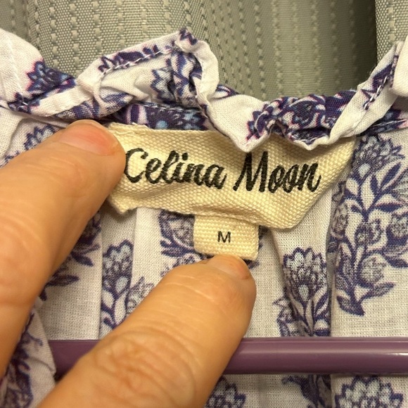 Anthropologie Celina Moon smocked Maxi Dress with tassel Med - Picture 6 of 6